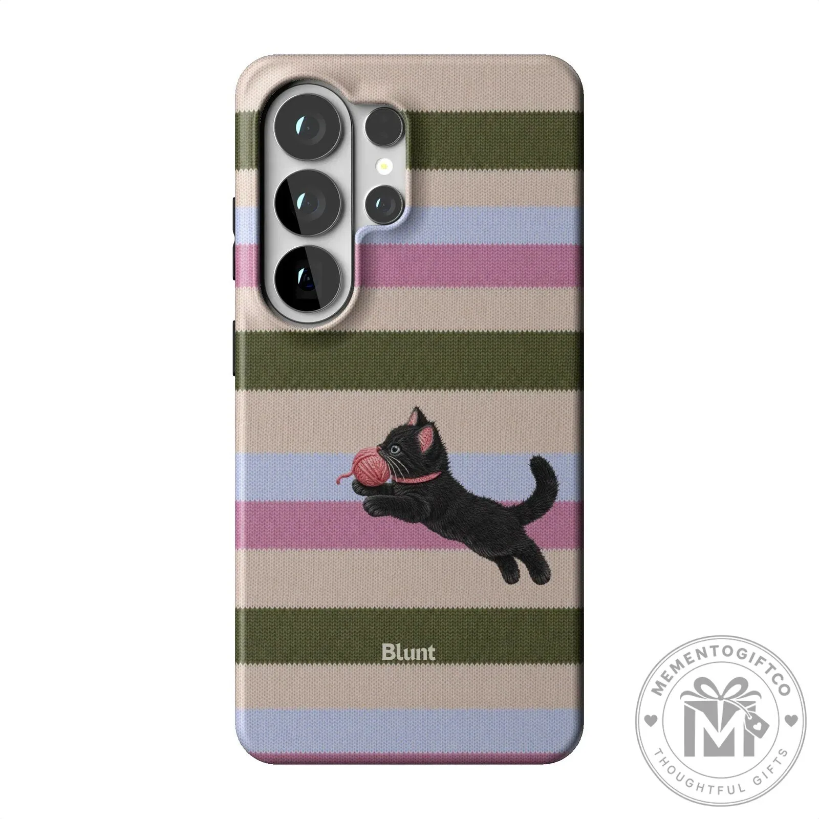 Cute Black Kitten Playing With Yarn Ball Striped Pattern Phone Case 21 Cute Black Kitten Playing With Yarn Ball Striped Pattern Phone Case