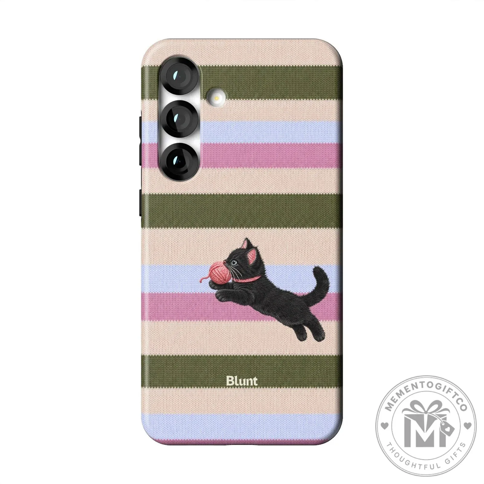 Cute Black Kitten Playing With Yarn Ball Striped Pattern Phone Case 23 Cute Black Kitten Playing With Yarn Ball Striped Pattern Phone Case