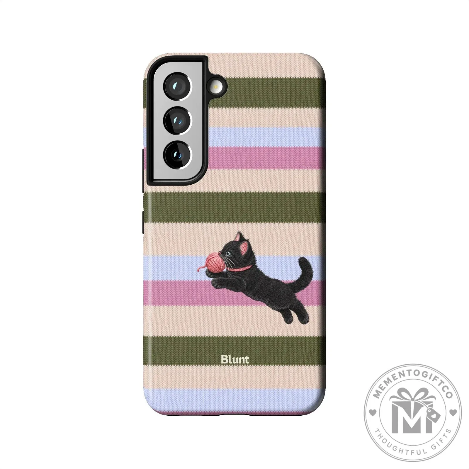 Cute Black Kitten Playing With Yarn Ball Striped Pattern Phone Case 31 Cute Black Kitten Playing With Yarn Ball Striped Pattern Phone Case