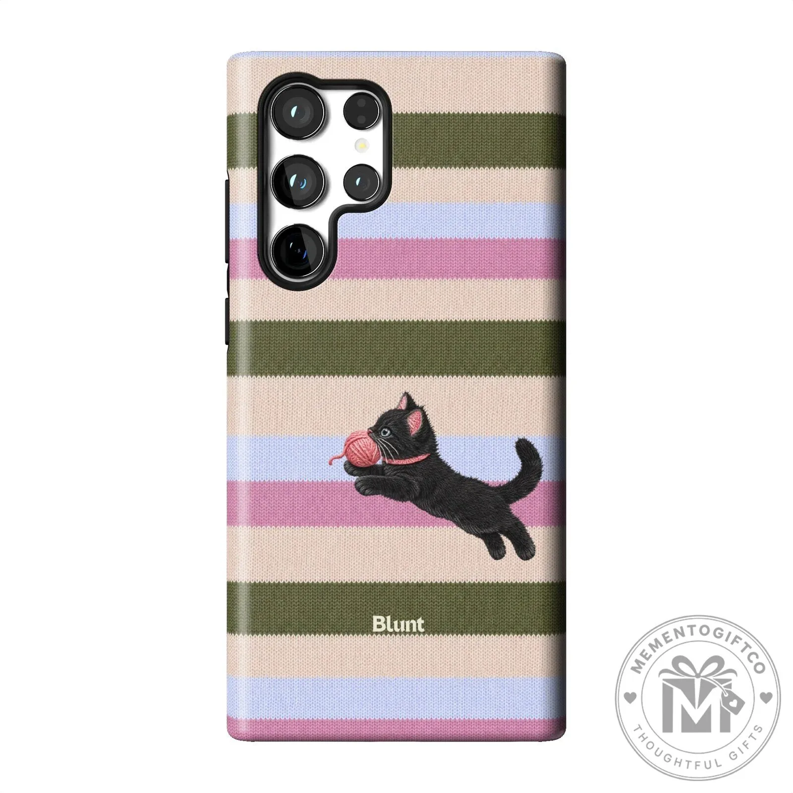 Cute Black Kitten Playing With Yarn Ball Striped Pattern Phone Case 33 Cute Black Kitten Playing With Yarn Ball Striped Pattern Phone Case