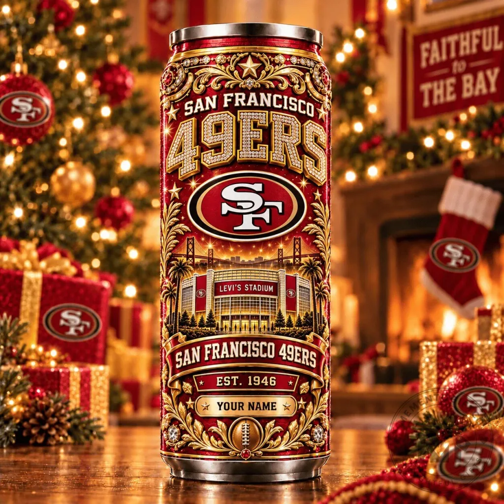San Francisco 49ers NFL Football Personalized Name Can Tumbler San Francisco 49ers NFL Football Personalized Name Can Tumbler