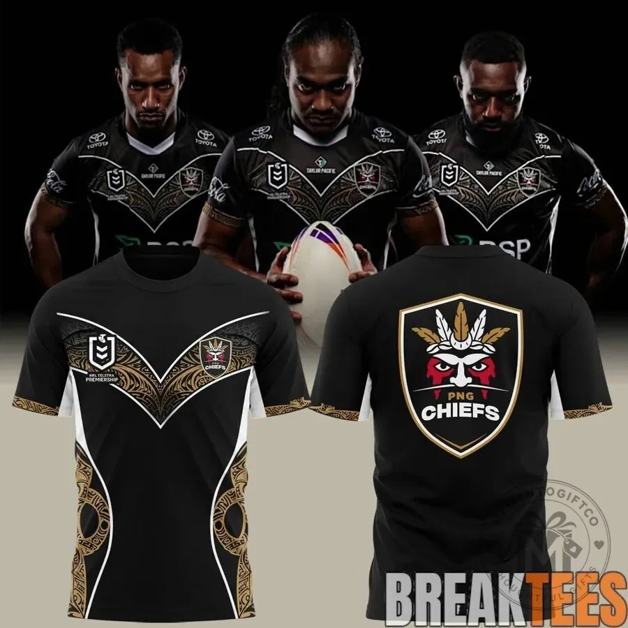Papua New Guinea Chiefs Rugby League Telstra Premiership Jersey 1 Papua New Guinea Chiefs Rugby League Telstra Premiership Jersey