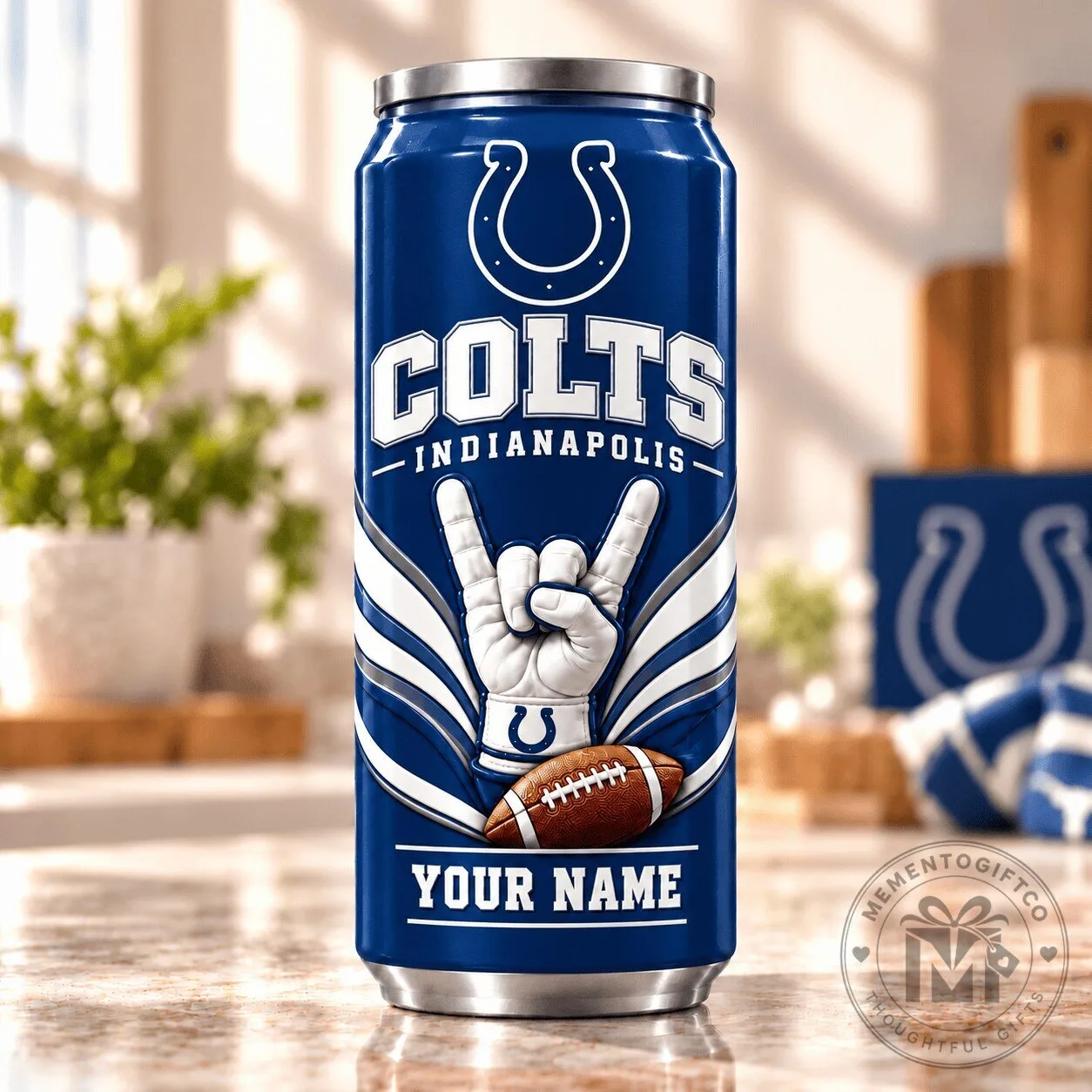 Indianapolis Colts Football Team Personalized Hand Sign Insulated Tumbler