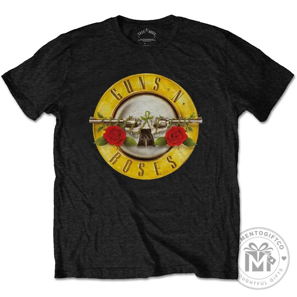 Guns N' Roses Classic Band Logo Black Graphic T-Shirt