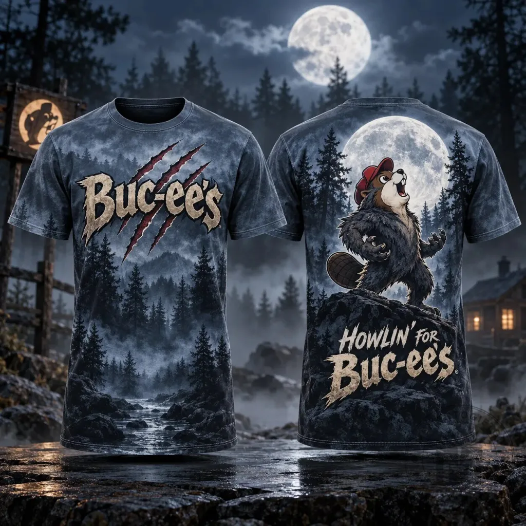 Buc-ee's Howlin' For Buc-ee's Werewolf Moon T-Shirt Buc-ee's Howlin' For Buc-ee's Werewolf Moon T-Shirt