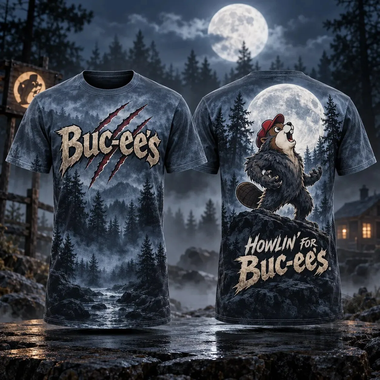 Buc-ee's Howlin' For Buc-ee's Werewolf Moon T-Shirt 6 Buc-ee
