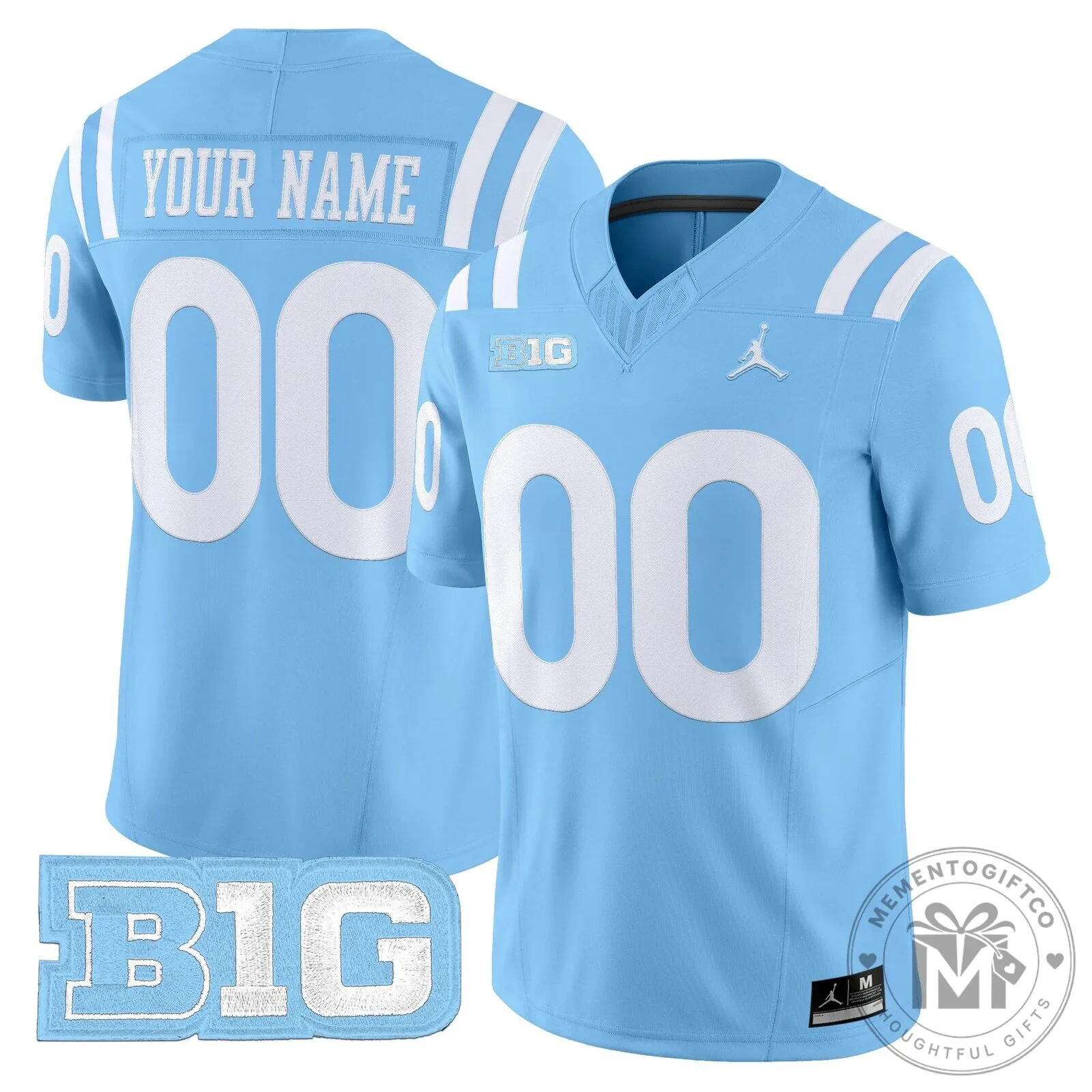 UCLA Bruins Light Blue Custom Football Jersey with Your Name and Number 1 UCLA Bruins Light Blue Custom Football Jersey with Your Name and Number