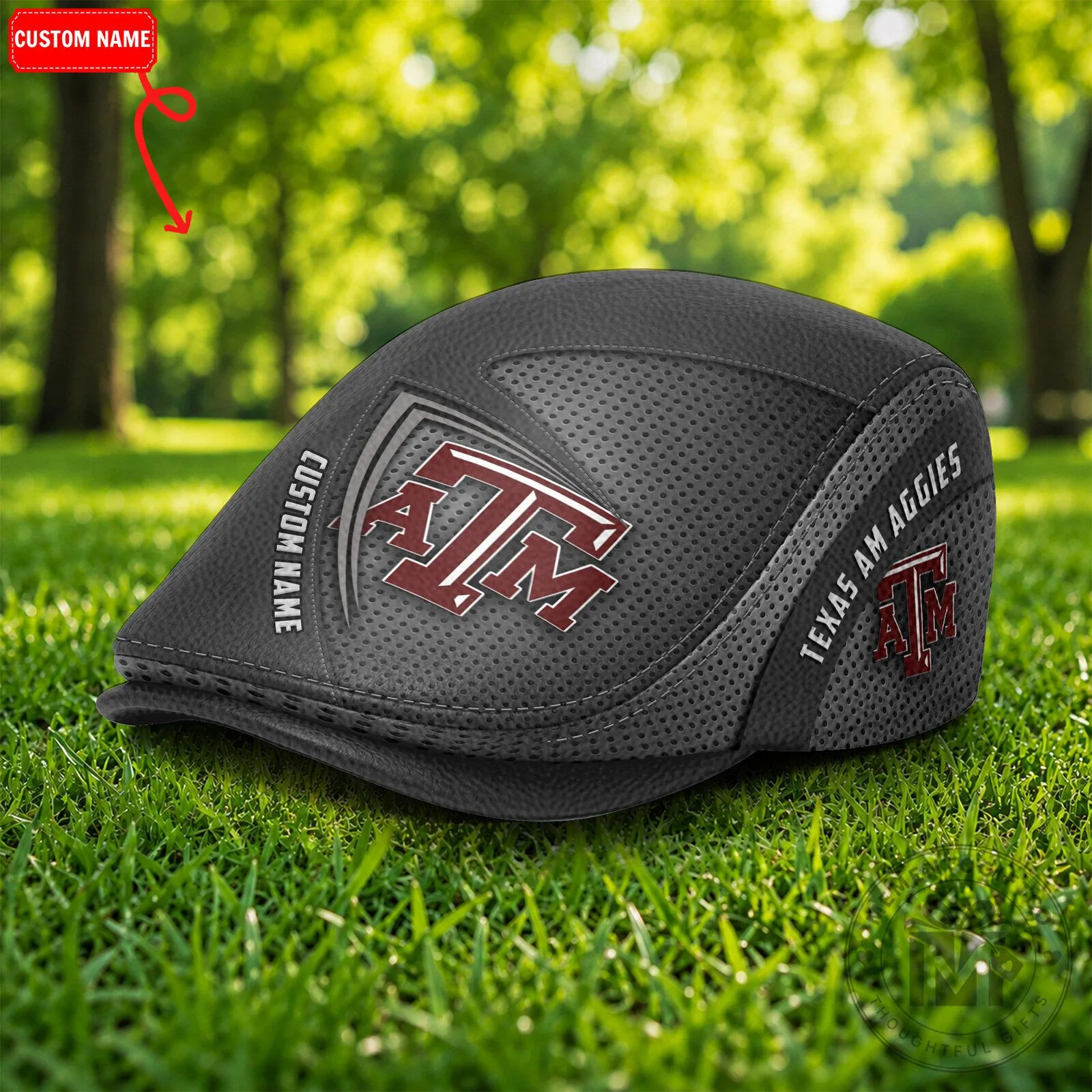 Texas A&M Aggies NCAA Golf Flat Cap, Custom Name Golf Hat 1 Texas A&M Aggies NCAA Golf Flat Cap, Custom Name Golf Hat
