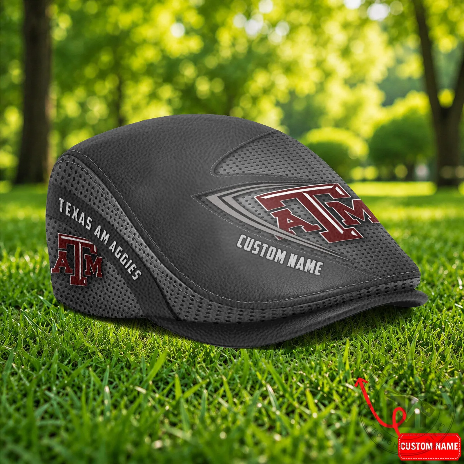 Texas A&M Aggies NCAA Golf Flat Cap, Custom Name Golf Hat 9 Texas A&M Aggies NCAA Golf Flat Cap, Custom Name Golf Hat