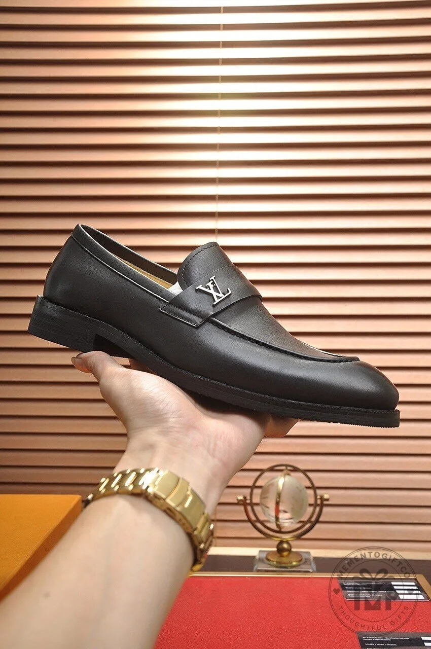 Louis Vuitton Black Leather Loafer Dress Shoes 10 Louis Vuitton Black Leather Loafer Dress Shoes