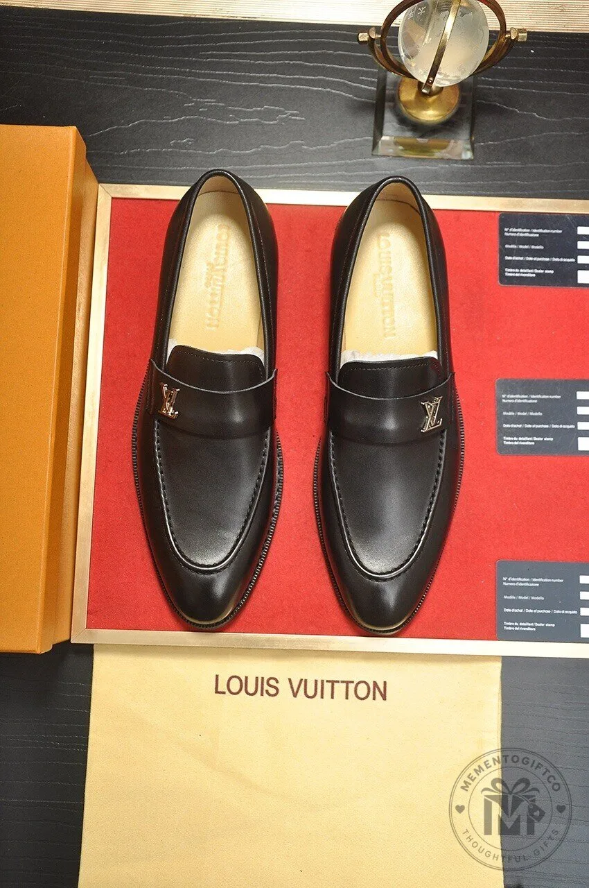 Louis Vuitton Black Leather Loafer Dress Shoes 11 Louis Vuitton Black Leather Loafer Dress Shoes
