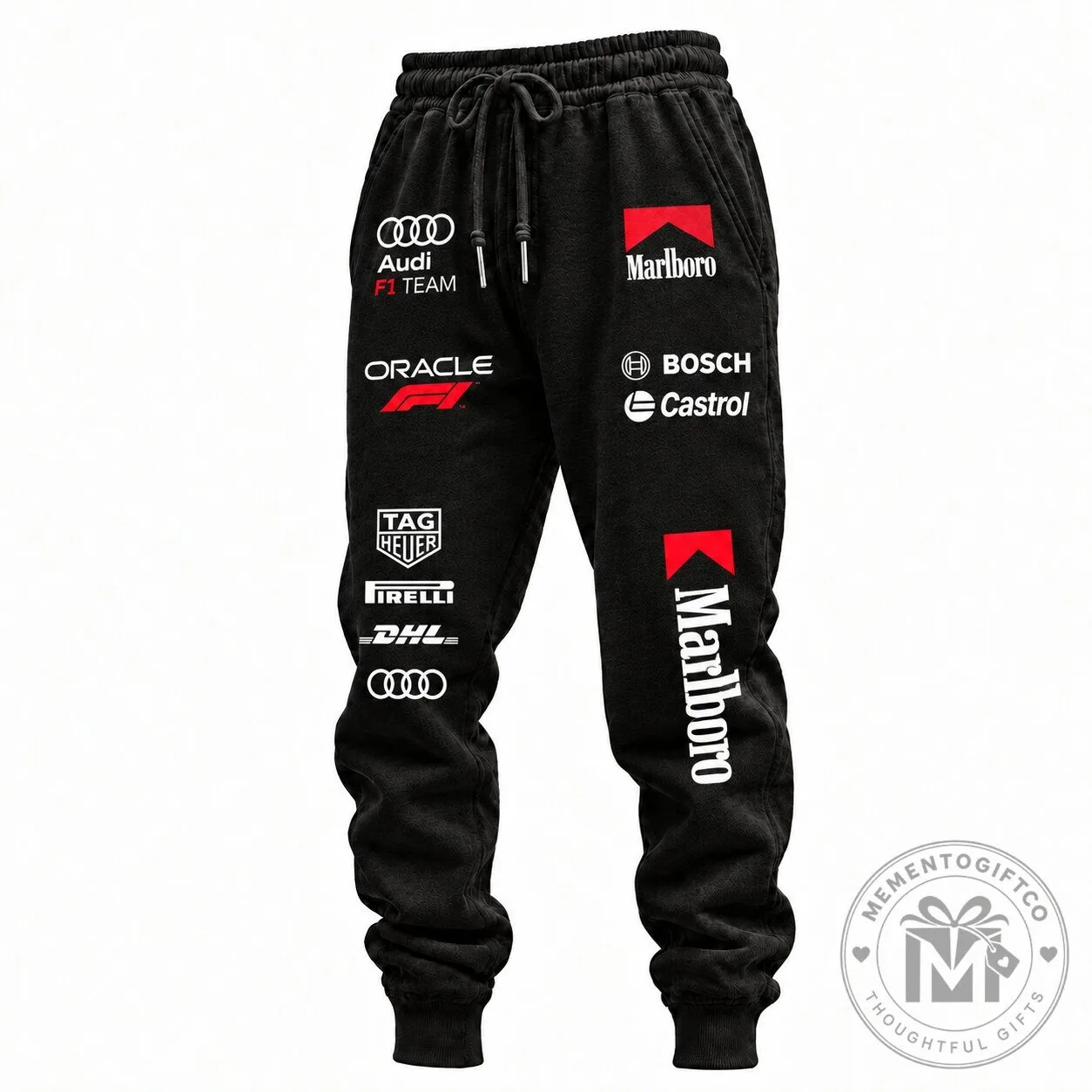 Marlboro Racing Team Formula 1 Black Casual Jogger Sweatpants