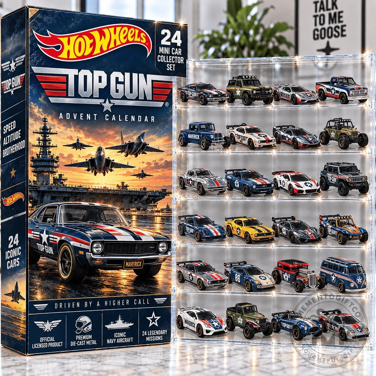 Hot Wheels Top Gun Maverick 24 Mini Car Collector Set Advent Calendar 2D