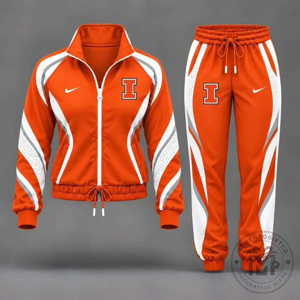 Illinois Fighting Illini NCAA Victory Lane Waterproof Windbreaker Tracksuit Illinois Fighting Illini NCAA Victory Lane Waterproof Windbreaker Tracksuit