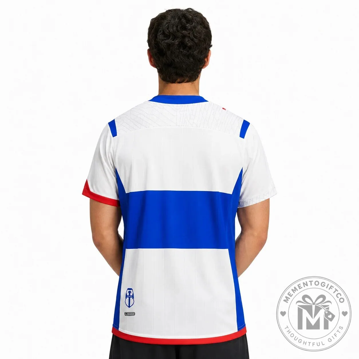 Universidad Catolica 2009 Retro Home Football Jersey White and Blue 8 Universidad Catolica 2009 Retro Home Football Jersey White and Blue