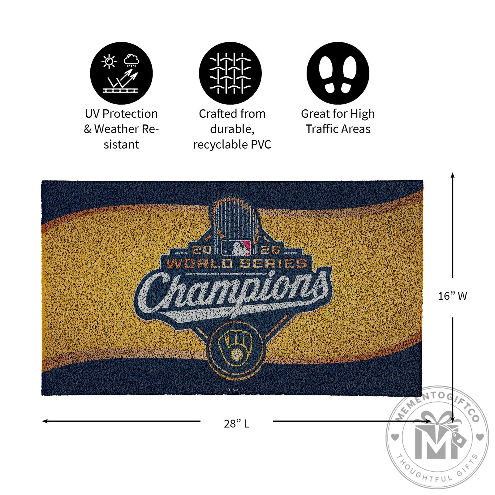 Milwaukee Brewers Doormat for 2026 World Series Champions Baseball Team 14 Milwaukee Brewers Doormat for 2026 World Series Champions Baseball Team