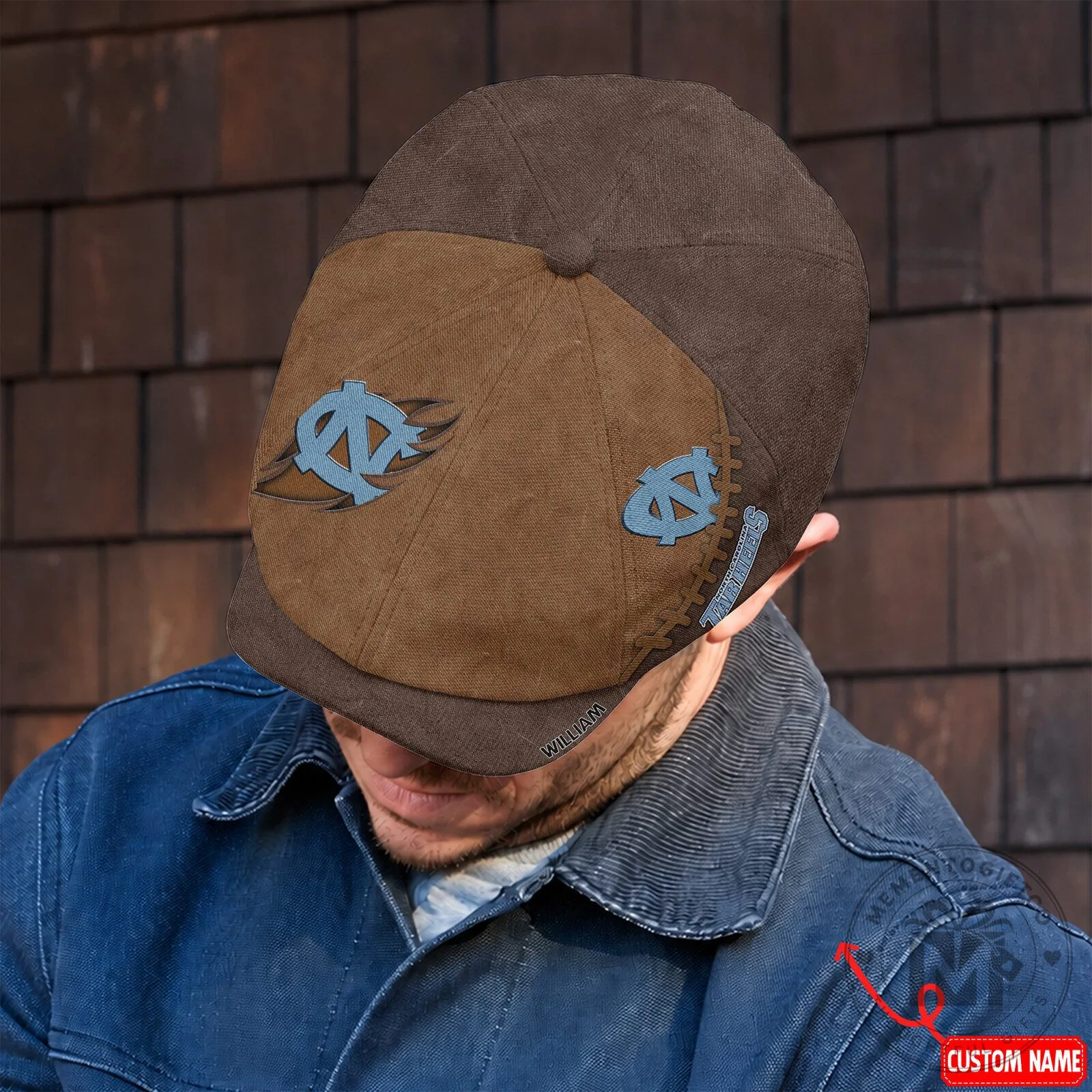North Carolina Tar Heels NCAA Football Style Newsboy Cap 7 North Carolina Tar Heels NCAA Football Style Newsboy Cap