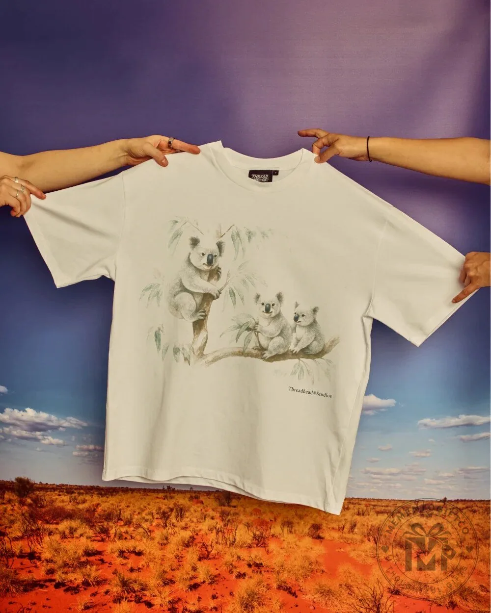 Koala Bear Family in Eucalyptus Tree Oversized White T-Shirt 6 Koala Bear Family in Eucalyptus Tree Oversized White T-Shirt