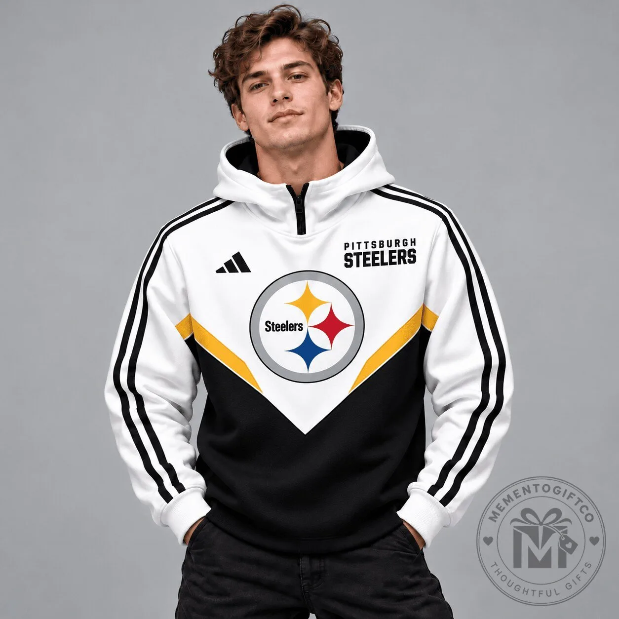 Pittsburgh Steelers NFL Football Team Colorblock Hoodie for Men and Women