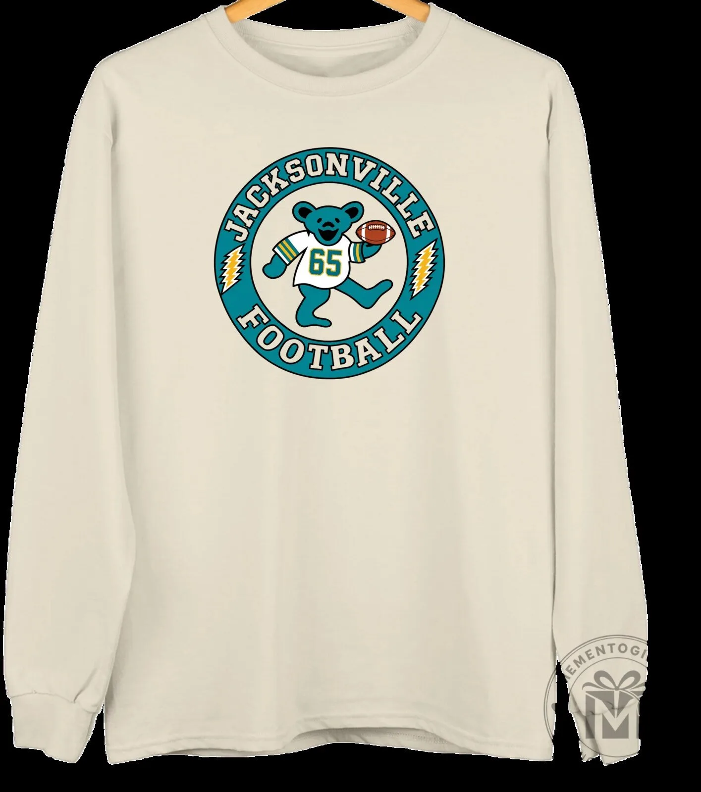 Jacksonville Jaguars Football Grateful Dead Dancing Bear White Sweatshirt 12 Jacksonville Jaguars Football Grateful Dead Dancing Bear White Sweatshirt